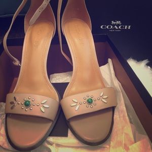 Coach Indi Semi-Matte Stone heels/sandals